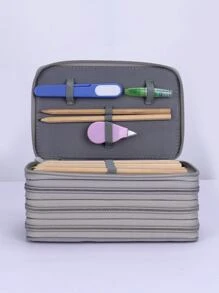 1入組鐳射細節筆袋 - 灰色 - 查看 4
