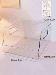 1 Pieza Pequeño Soporte De Libros Transparente Y Caja De Almacenamiento Para El Escritorio Del Estudiante, Estilo Ins - transparente - Ver 3