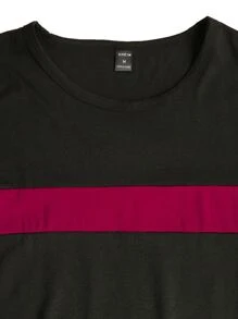 Manfinity Homme Tops Nam Khối Màu Giải trí - màu đen - Xem 4