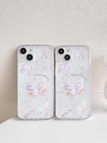 蝴蝶樣式透明手機殼 - 彩色 - 查看 1