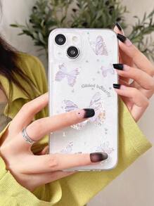 蝴蝶樣式透明手機殼 - 彩色 - 查看 2
