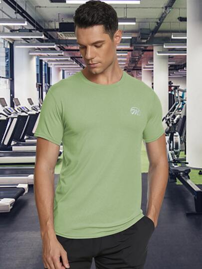 Men Letter Graphic Sports Tee