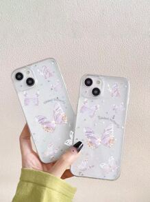 蝴蝶樣式透明手機殼 - 彩色 - 查看 4