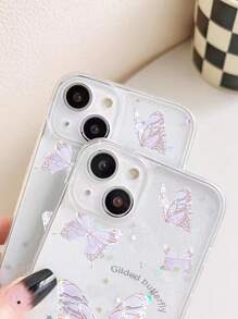 蝴蝶樣式透明手機殼 - 彩色 - 查看 6