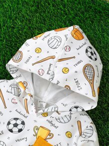 Bebé niño Pantalones deportivos con capucha con estampado de dibujos animados - Multicolor - Ver 5