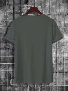 Manfinity Homme Áo thun & Áo lót Nam Hoa Slogan Giải trí - Màu xám đen - Xem 2