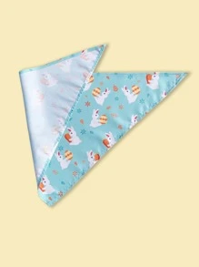 1 pieza Pañuelo para mascotas Huevo de Pascua & con estampado de conejo - Celeste - Ver 3