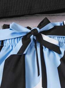 SHEIN 少女印花背心和短裤套装 - 彩色 - 查看 3