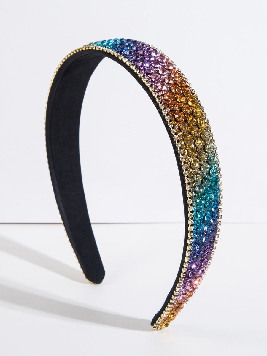 Cubic Zirconia Decor Headband - Multicolor - View 1