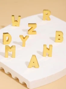 1入組字母設計DIY首飾配件 - 金黃色 - 查看 7