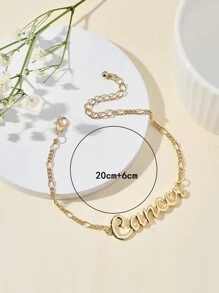 Pulsera con diseño de letra - Amarillo Oro - Ver 4