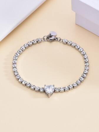 水鑽愛心裝飾手環