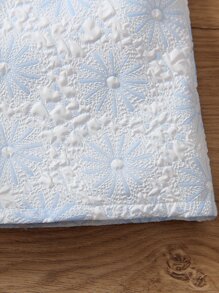 SHEIN 年輕女孩提花荷葉邊蝴蝶前襟裙,附帶手提袋