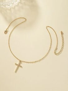 Vòng cổ chữ thập - Vàng - Xem 3