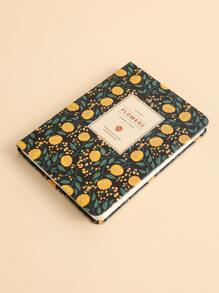 1入組花朵圖案筆記本 - 彩色 - 查看 2