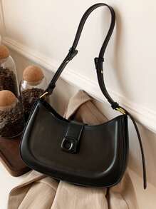 Minimalist Crossbody Bag - Black - View 1