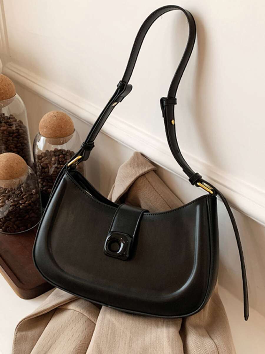 Minimalist Crossbody Bag - Black - View 1