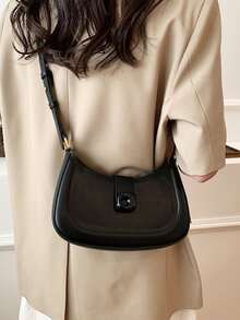 Minimalist Crossbody Bag - Black - View 2