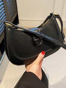 Minimalist Crossbody Bag - Black - View 7
