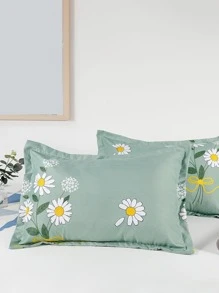 小雛菊被套套裝內頁芯 - 綠色 - 查看 3