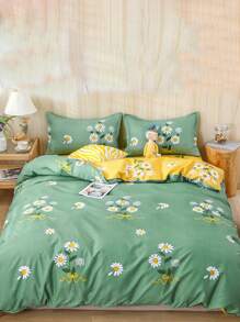 小雛菊被套套裝內頁芯 - 綠色 - 查看 5