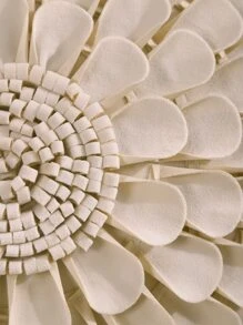 1入組花小絨球靠墊套不附帶墊芯超細纖維抱枕套 - 杏色 - 查看 3