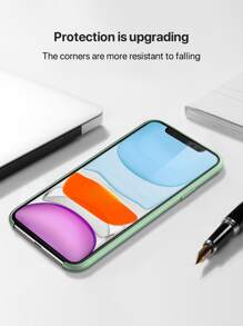 Vỏ điện thoại silicon rắn D8 - Màu xanh Bạc hà - Xem 3