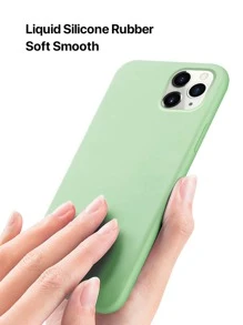 Vỏ điện thoại silicon rắn D8 - Màu xanh Bạc hà - Xem 5