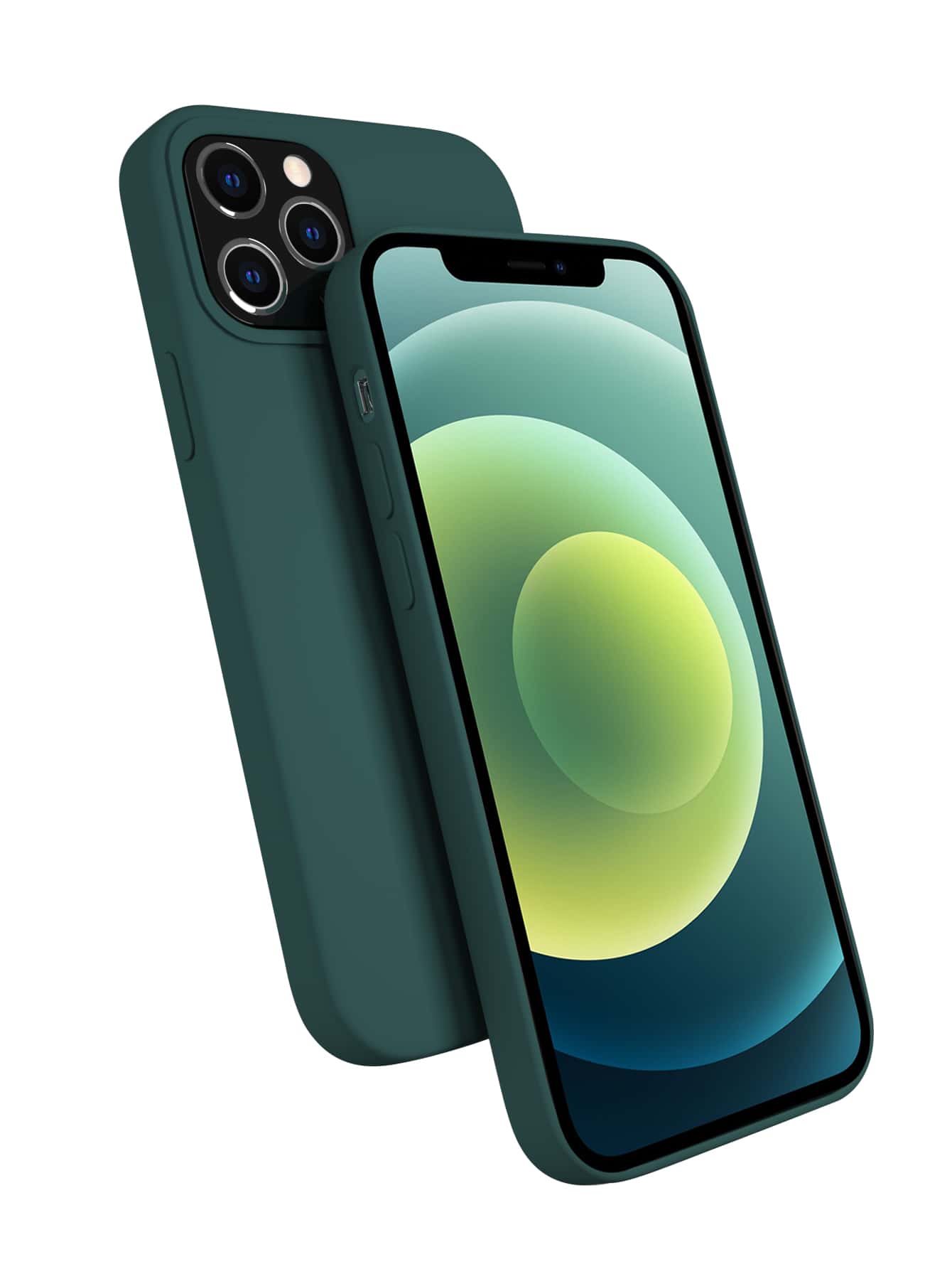 Funda para teléfono de silicona lisa D8 - Verde Oscuro - Ver 1