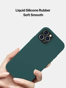 Funda para teléfono de silicona lisa D8 - Verde Oscuro - Ver 6