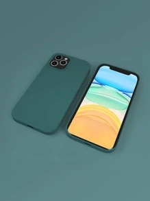 Funda para teléfono de silicona lisa D8 - Verde Oscuro - Ver 7