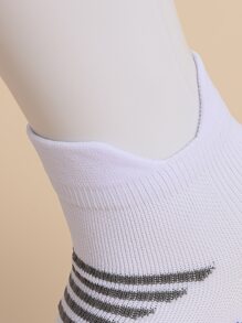 1 đôi Vớ thể thao sọc - trắng - Xem 4