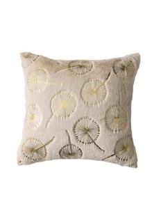 1入組金屬幾何圖案靠墊套無填充物現代纖維裝飾方形靠墊套無填充物 - 彩色 - 查看 3