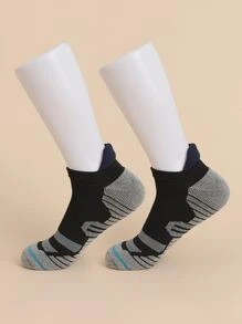 1 đôi Vớ thể thao sọc - Màu xám đen - Xem 1