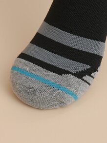 1 đôi Vớ thể thao sọc - Màu xám đen - Xem 4