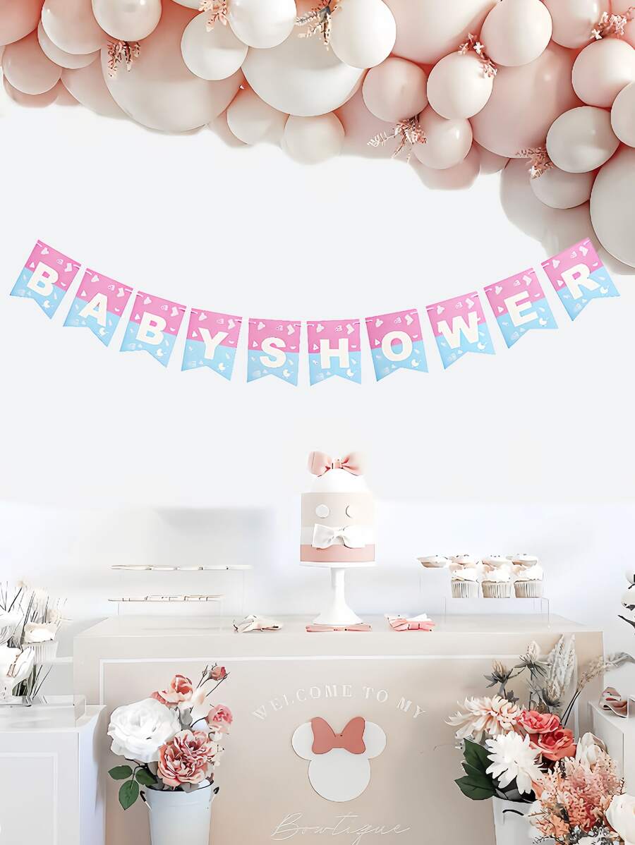 12入組/套紙拉字母圖案掛旗適用於裝飾用品適用於生日派對 - 彩色 - 查看 1