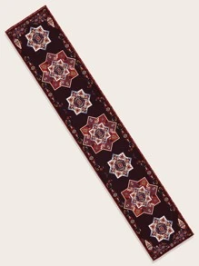 1pc Geometric Pattern Table Runner, Boho Polyester Kitchen Table Runner For Home - Multicolor - View 2