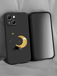 Cartoon Cat Print Phone Case - Multicolor - View 4