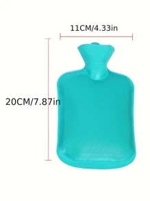 1 pieza bolsa de agua caliente simple, calentador de cuerpo verde de silicona portátil, bolsa de agua caliente de llenado de agua para compresas calientes y terapia de calor - Verde - Ver 4
