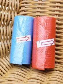 带抽绳封口的户外用一次性迷你塑料垃圾袋，包括婴儿尿布处理袋（10 卷纯色，颜色随机）、厨房、浴室、家居、家居用品 - 彩色 - 查看 3