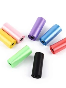 带抽绳封口的户外用一次性迷你塑料垃圾袋，包括婴儿尿布处理袋（10 卷纯色，颜色随机）、厨房、浴室、家居、家居用品 - 彩色 - 查看 5