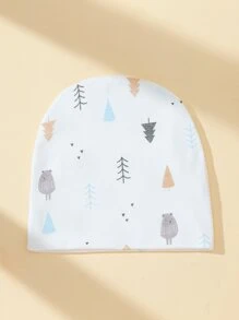 Baby Tree Print Hat - White - View 1