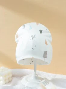 Baby Tree Print Hat - White - View 2