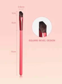 1pc Rose Red Eyebrow Brush Makeup Brush (natural Wild Brushes) - Hot Pink - View 3