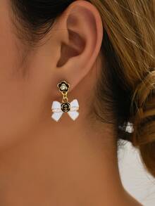 Pendientes largos lazo - Multicolor - Ver 1