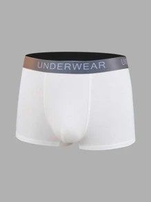 Men 3pcs Letter Graphic Tape Waist Boxer Brief - Multicolor - View 3