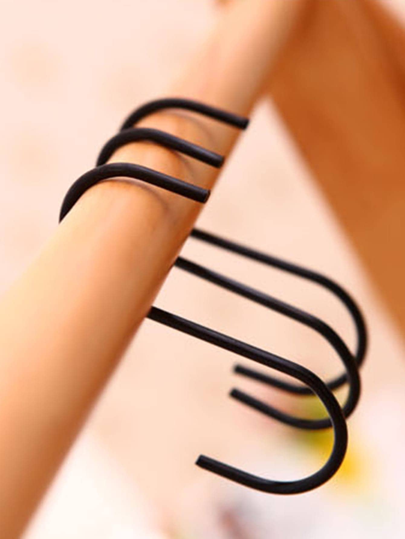 3 piezas gancho en forma S - Negro - Ver 1