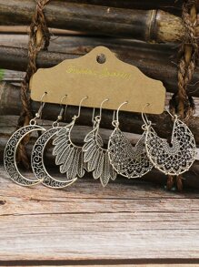 3對/套鏤空復古耳環