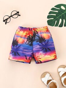 Đứa bé trai In cây dừa Quần short - Nhiều màu - Xem 1