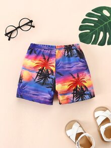 Đứa bé trai In cây dừa Quần short - Nhiều màu - Xem 2